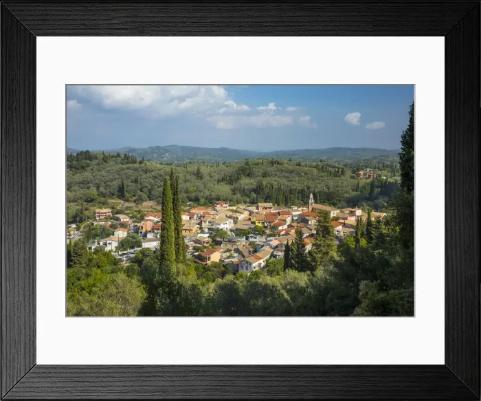 Framed Print : Doukades village, Corfu, Ionian Islands, Greece Framed Print : Doukades village, Corfu, Ionian Islands, Greece