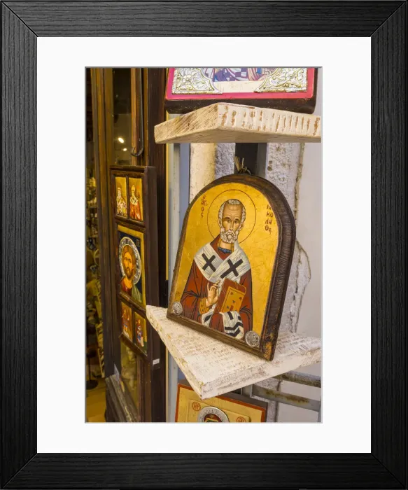 Framed Print : Greek Orthodox icons, Corfu Town, Corfu, Ionian Islands, Greece Framed Print : Greek Orthodox icons, Corfu Town, Corfu, Ionian Islands, Greece