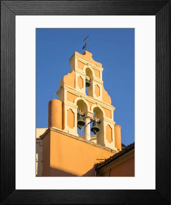 Framed Print : Greek Orthodox bell tower, Corfu Town, Corfu, Ionian Islands, Greece
