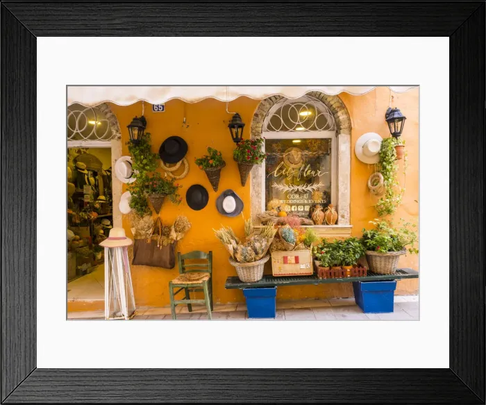 Framed Print : Shop in Corfu Town, Corfu, Ionian Islands, Greece Framed Print : Shop in Corfu Town, Corfu, Ionian Islands, Greece
