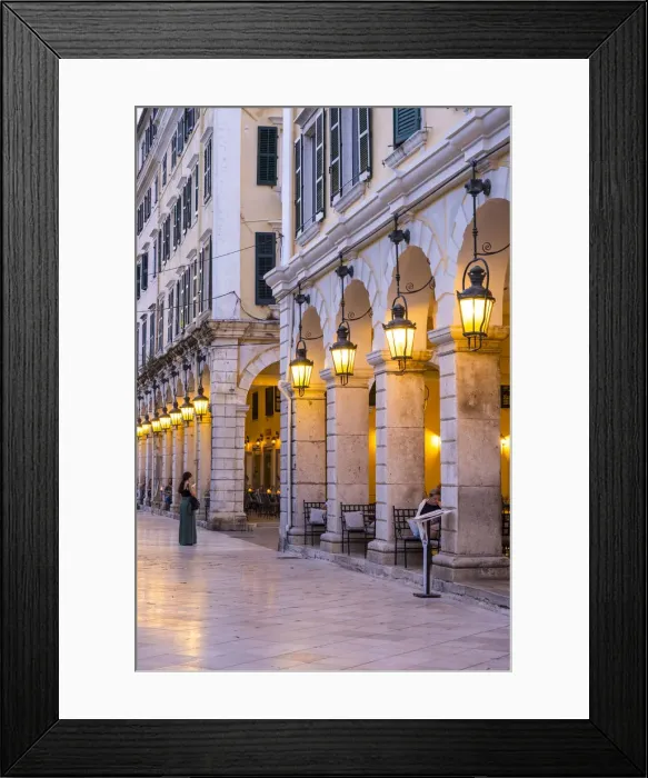 Framed Print : The Liston, Corfu Town, Corfu, Ionian Islands, Greece Framed Print : The Liston, Corfu Town, Corfu, Ionian Islands, Greece