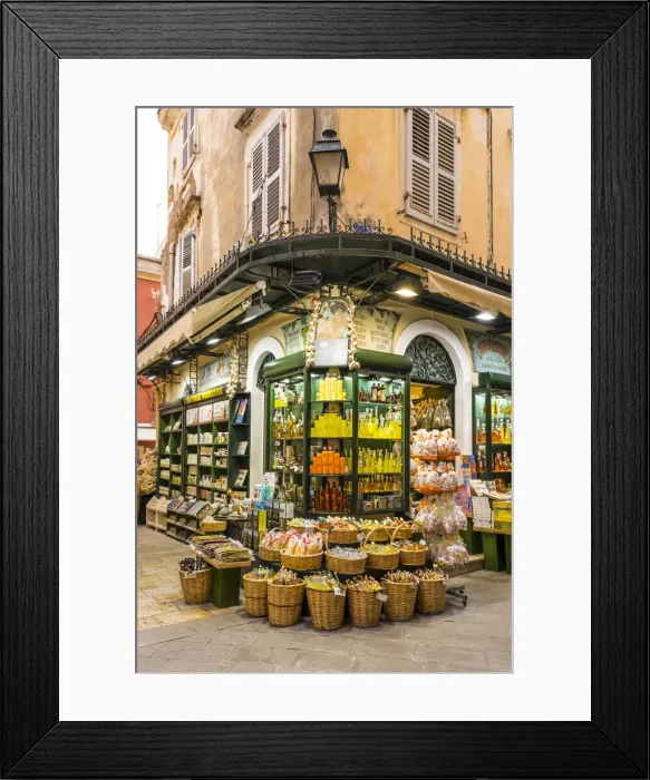 Framed Print : Shop in Corfu Town, Corfu, Ionian Islands, Greece Framed Print : Shop in Corfu Town, Corfu, Ionian Islands, Greece