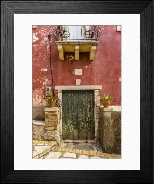 Framed Print : Old buildings in Lakones, Corfu, Ionian Islands, Greece Framed Print : Old buildings in Lakones, Corfu, Ionian Islands, Greece