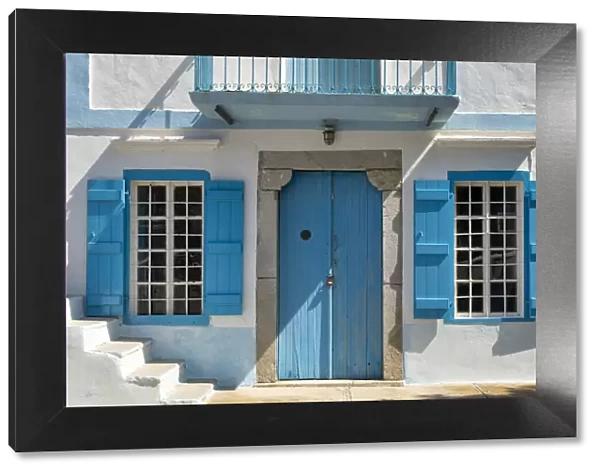 Blue Door & Windows, Symi Island, Dodecanese Islands, Greece
