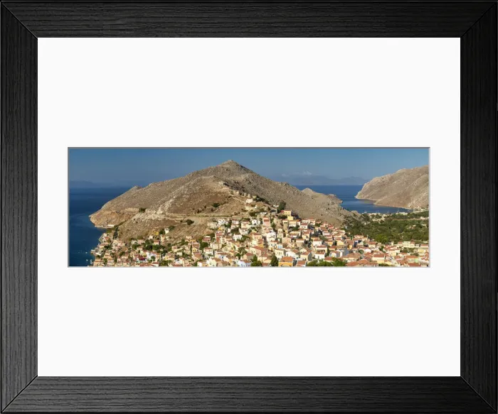 Framed Print : Horio (Upper Town), Symi Island, Dodecanese Islands, Greece Framed Print : Horio (Upper Town), Symi Island, Dodecanese Islands, Greece