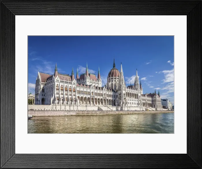 Framed Print : Hungarian Parliament on the Danube in Budapest, Hungary
