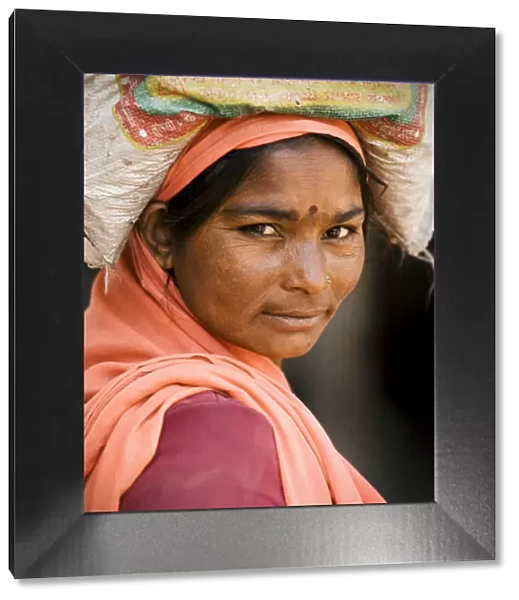 Portrait of woman, Jaipur, Rajasthan, India, Asia