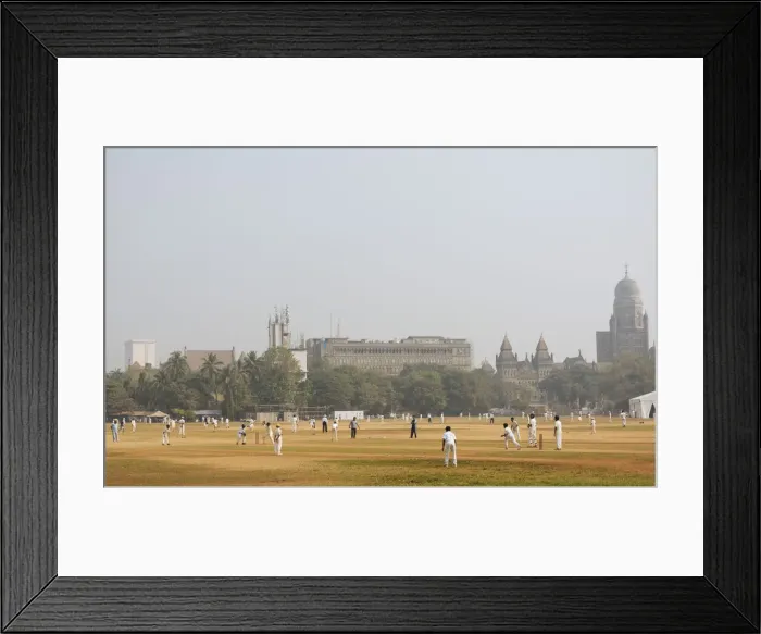 Framed Print : Cricket at Oval Maidan, Mumbai, India Framed Print : Cricket at Oval Maidan, Mumbai, India