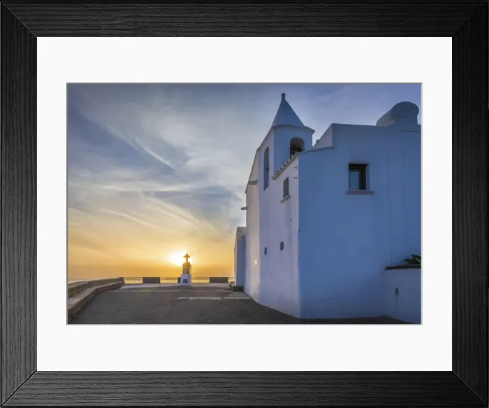 Framed Print : Church of Santa Maria del Soccorso in Forio, Ischia Island, Gulf of Naples, Campania