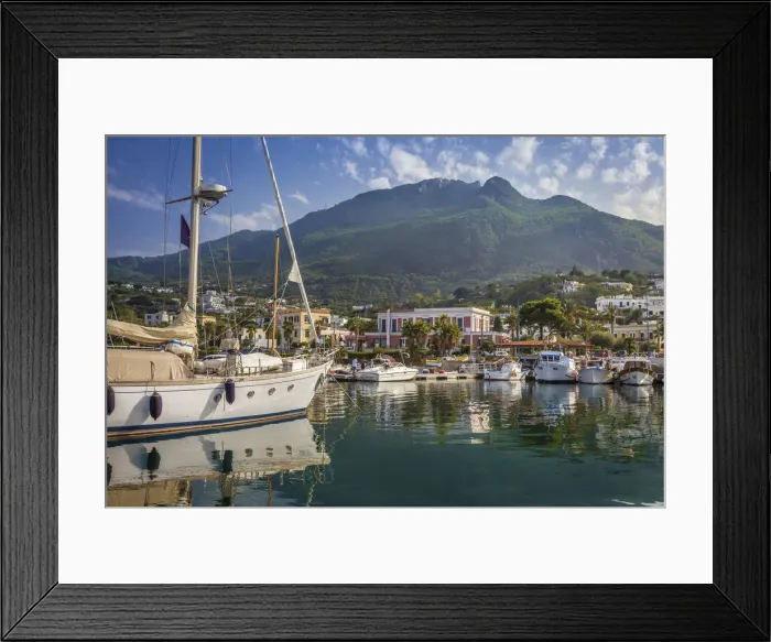 Framed Print : Port of Lacco Ameno, Ischia Island, Gulf of Naples, Campania, Italy