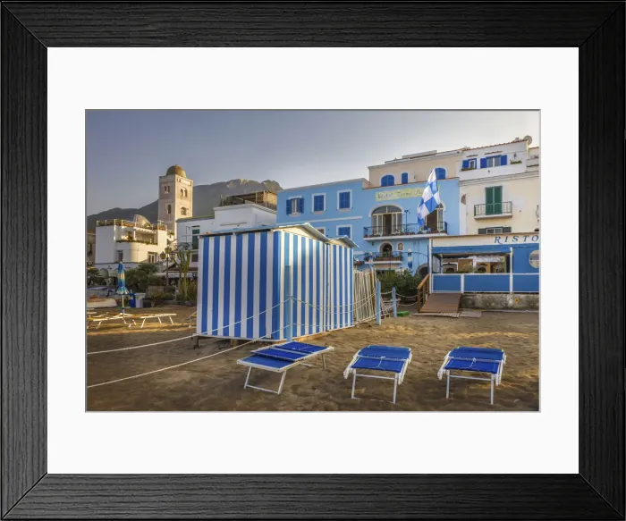 Framed Print : Lacco Ameno beach, Ischia island, Gulf of Naples, Campania, Italy Framed Print : Lacco Ameno beach, Ischia island, Gulf of Naples, Campania, Italy