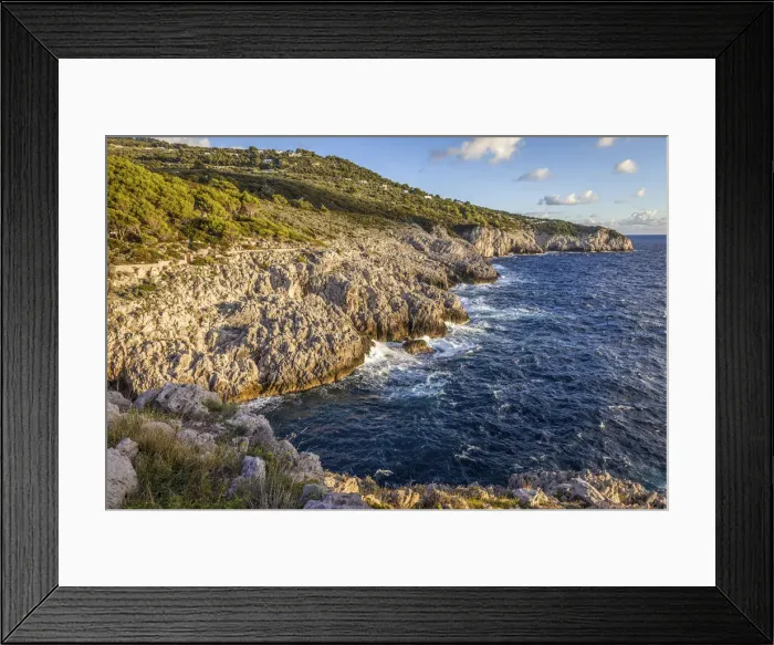 Framed Print : Coast at Fortino di Mesola, Capri, Gulf of Naples, Campania, Italy Framed Print : Coast at Fortino di Mesola, Capri, Gulf of Naples, Campania, Italy