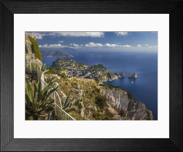 Framed Print : View from Monte Solaro, Anacapri, Capri, Gulf of Naples, Campania, Italy Framed Print : View from Monte Solaro, Anacapri, Capri, Gulf of Naples, Campania, Italy
