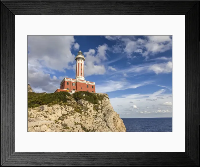 Framed Print : Lighthouse Faro di Punta Carena in Anacapri, Capri, Gulf of Naples, Campania, Italy Framed Print : Lighthouse Faro di Punta Carena in Anacapri, Capri, Gulf of Naples, Campania, Italy