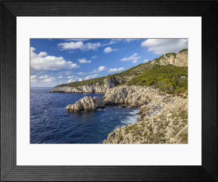 Framed Print : Coast at Punta Carena, Capri, Gulf of Naples, Campania, Italy Framed Print : Coast at Punta Carena, Capri, Gulf of Naples, Campania, Italy