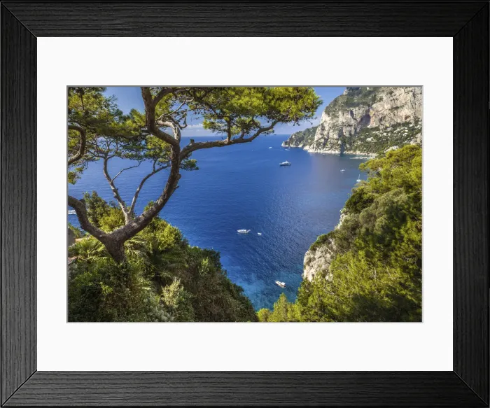 Framed Print : View to Punta de Masullo on Capri, Capri, Gulf of Naples, Campania, Italy Framed Print : View to Punta de Masullo on Capri, Capri, Gulf of Naples, Campania, Italy