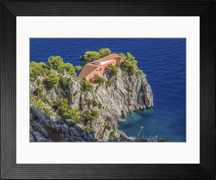 Framed Print : Villa Malaparte at Punta Masullo, Capri, Gulf of Naples, Campania, Italy Framed Print : Villa Malaparte at Punta Masullo, Capri, Gulf of Naples, Campania, Italy