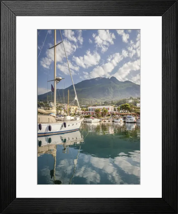 Framed Print : Port of Lacco Ameno, Ischia, Gulf of Naples, Campania, Italy