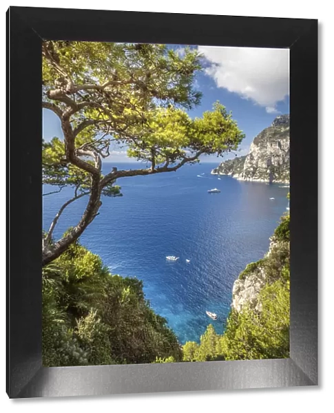 View to Punta de Masullo, Capri Island, Gulf of Naples, Campania, Italy