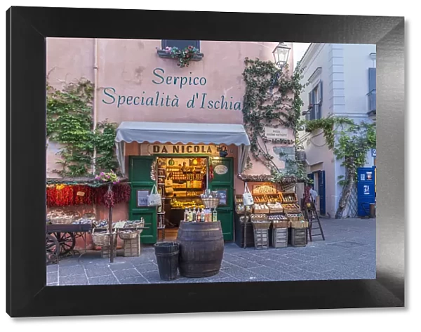 Traditional delicatessen shop in Forio, Ischia Island, Gulf of Naples, Campania, Italy