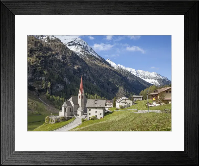 Framed Print : The village of Rein in Taufers, Reintal, South Tyrol, Italy
