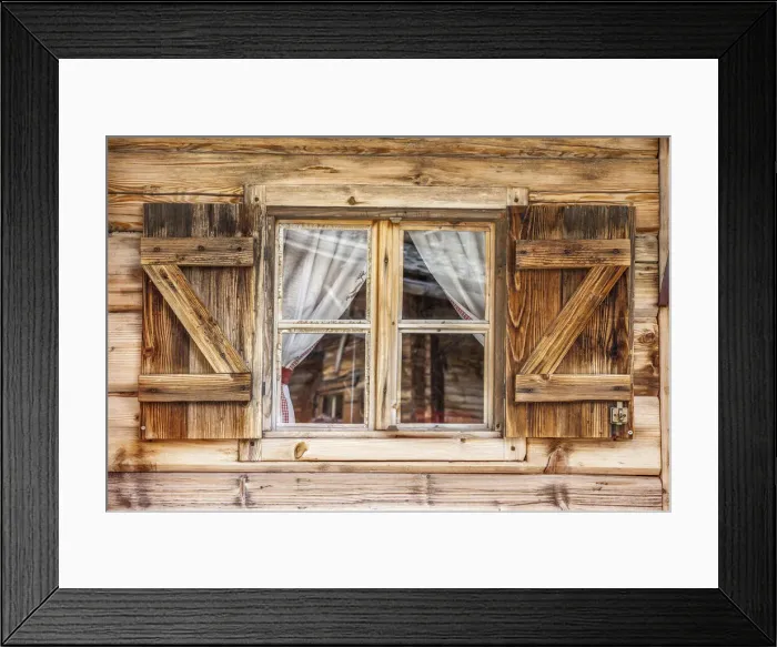 Framed Print : Window of a mountain hut in Reintal, Rein in Taufers, South Tyrol, Italy, South Tyrol, Italy Framed Print : Window of a mountain hut in Reintal, Rein in Taufers, South Tyrol, Italy, South Tyrol, Italy