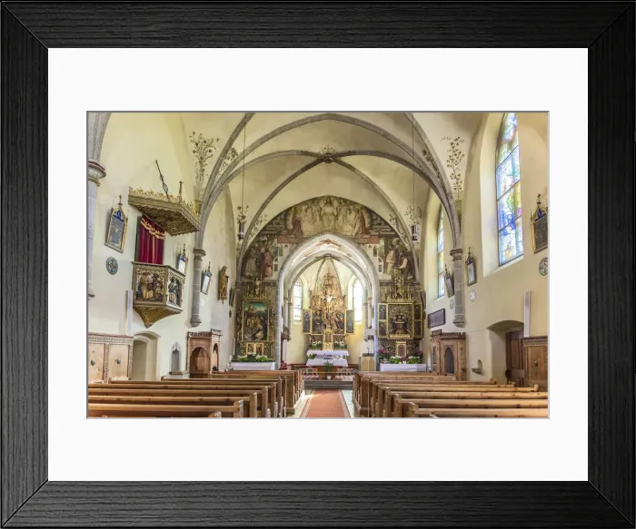 Framed Print : Parish Church of St. Wolfgang in Rein in Taufers, South Tyrol, Italy Framed Print : Parish Church of St. Wolfgang in Rein in Taufers, South Tyrol, Italy