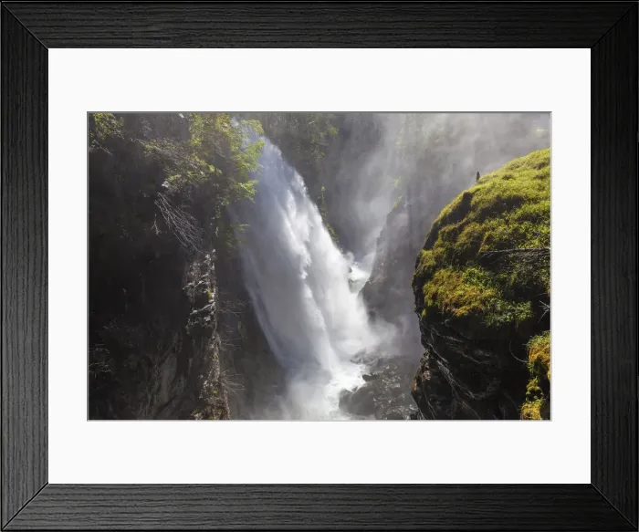 Framed Print : Reinfalle waterfalls in Reintal, South Tyrol, Italy
