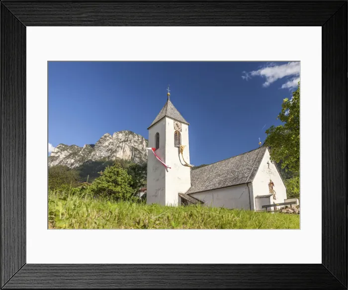 Framed Print : The church of Ums am Schlern, South Tyrol, Italy Framed Print : The church of Ums am Schlern, South Tyrol, Italy