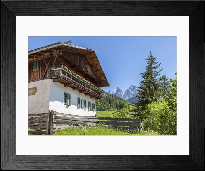 Framed Print : Old farm in St. Magdalena in Villnoss Valley, South Tyrol, Italy Framed Print : Old farm in St. Magdalena in Villnoss Valley, South Tyrol, Italy