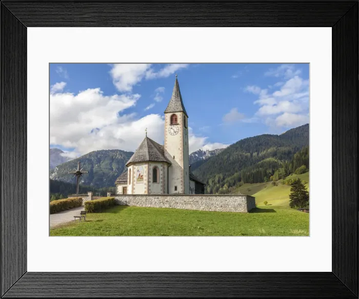 Framed Print : Church of St. Vitus in the Braies Valley, South Tyrol, Italy Framed Print : Church of St. Vitus in the Braies Valley, South Tyrol, Italy