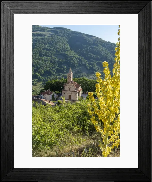 Framed Print : europe, Italy, the Abruzzi. the church of the little village Gioia Vecchio in Framed Print : europe, Italy, the Abruzzi. the church of the little village Gioia Vecchio in