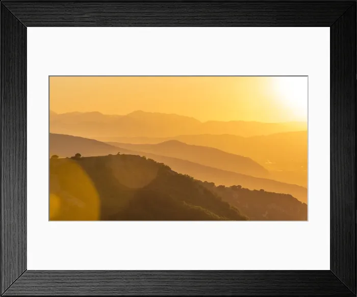 Framed Print : europe, Italy, the Abruzzi. Sunset seen from the little village of Gioia Vecchio in Framed Print : europe, Italy, the Abruzzi. Sunset seen from the little village of Gioia Vecchio in
