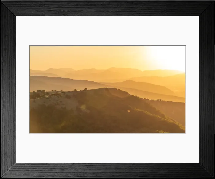 Framed Print : europe, Italy, the Abruzzi. Sunset seen from the little village of Gioia Vecchio in Framed Print : europe, Italy, the Abruzzi. Sunset seen from the little village of Gioia Vecchio in