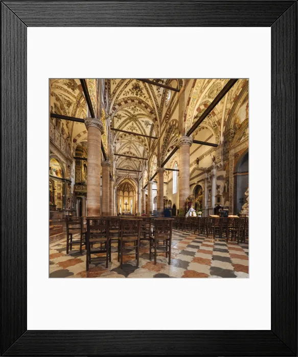 Framed Print : Interior of Basilica of Santa Anastasia, Verona, Veneto Province, Italy, Europe Framed Print : Interior of Basilica of Santa Anastasia, Verona, Veneto Province, Italy, Europe