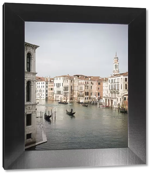 Gondolas on Grand Canal, Venice, Veneto Province, Italy, Europe