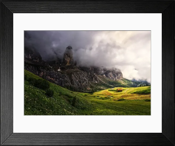 Framed Print : Italy, Trentino-Alto Adige, Alps, Dolomites, Trento district, Val di Fassa, Passo Pordoi Framed Print : Italy, Trentino-Alto Adige, Alps, Dolomites, Trento district, Val di Fassa, Passo Pordoi