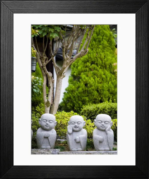 Framed Print : Statues in Garden, Kyoto, Japan Framed Print : Statues in Garden, Kyoto, Japan