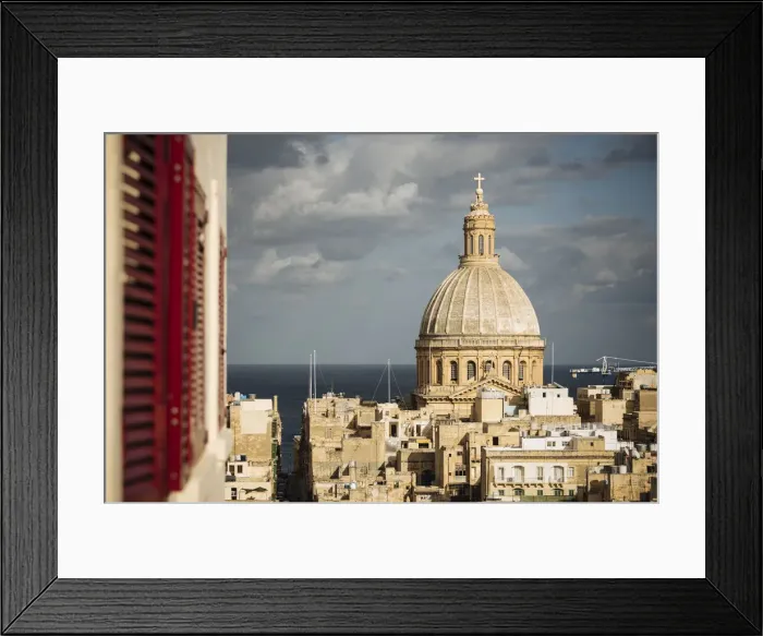 Framed Print : Dome of Basilica of Our Lady of Mount Carmel, Valletta, Malta Framed Print : Dome of Basilica of Our Lady of Mount Carmel, Valletta, Malta
