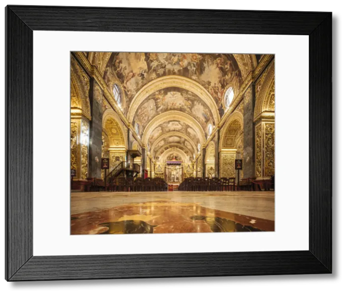Framed Print : Interior of St Johns Co-Cathedral, Valletta, Malta Framed Print : Interior of St Johns Co-Cathedral, Valletta, Malta