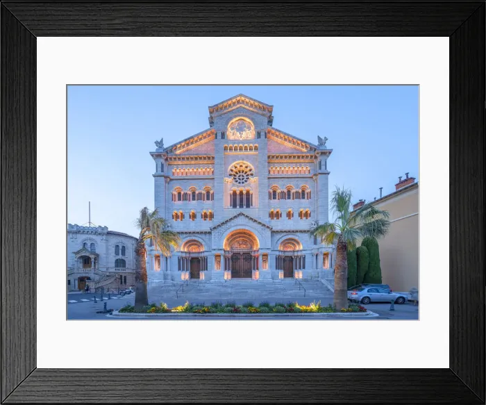 Framed Print : Monte Carlo Cathedral at dusk, Monte Carlo, Monaco Framed Print : Monte Carlo Cathedral at dusk, Monte Carlo, Monaco