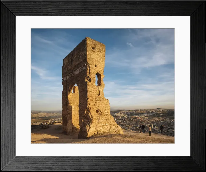 Framed Print : View from Merinides tombs at sunset, Fes, Morocco, North Africa Framed Print : View from Merinides tombs at sunset, Fes, Morocco, North Africa