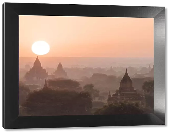 View of Temples at dawn, Bagan, Mandalay Region, Myanmar