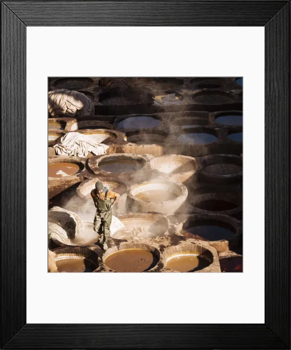 Framed Print : Chouara Tannery, Medina, Fes el Bali, Fes, Morocco, North Africa Framed Print : Chouara Tannery, Medina, Fes el Bali, Fes, Morocco, North Africa