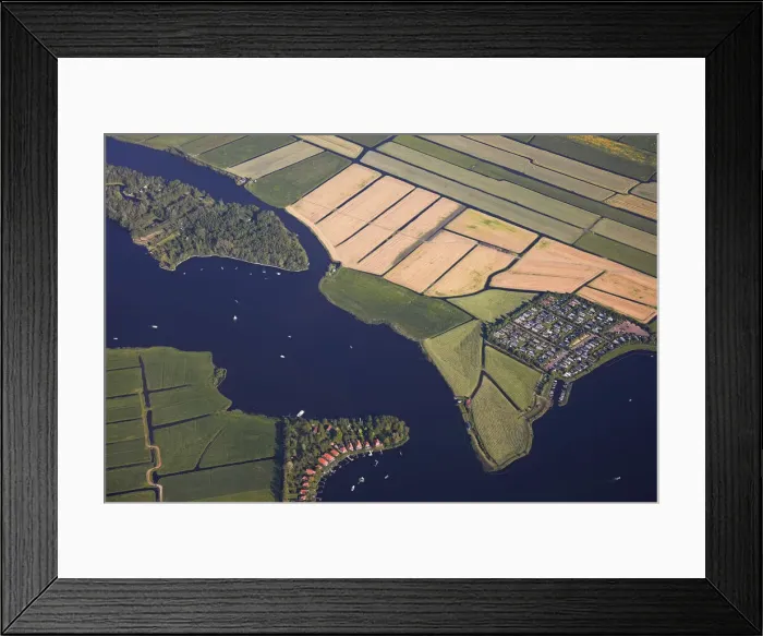 Framed Print : Aerial view of the Dutch canals approaching the Schispol airport, near Amsterdam, Holland Framed Print : Aerial view of the Dutch canals approaching the Schispol airport, near Amsterdam, Holland
