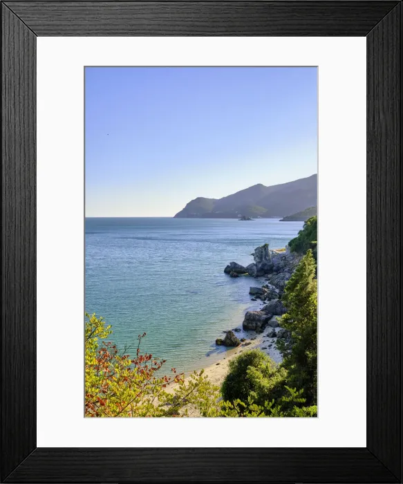 Framed Print : The coastline of Arrabida Nature Park. Setubal, Portugal Framed Print : The coastline of Arrabida Nature Park. Setubal, Portugal