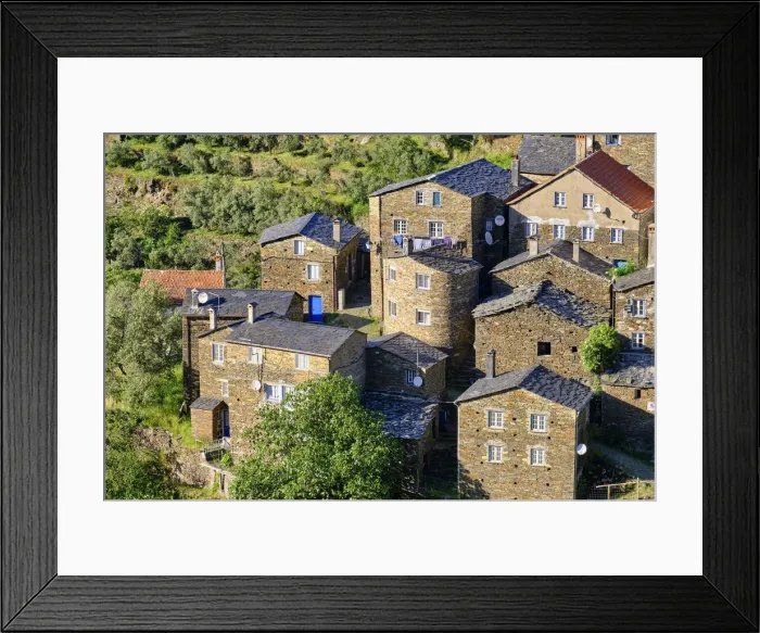 Framed Print : Piodao, a traditional village in the heart of Portugal. All the houses in the village are built with schist Framed Print : Piodao, a traditional village in the heart of Portugal. All the houses in the village are built with schist