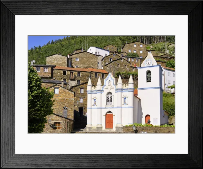 Framed Print : Piodao, a traditional village in the heart of Portugal. All the houses in the village are built with schist Framed Print : Piodao, a traditional village in the heart of Portugal. All the houses in the village are built with schist