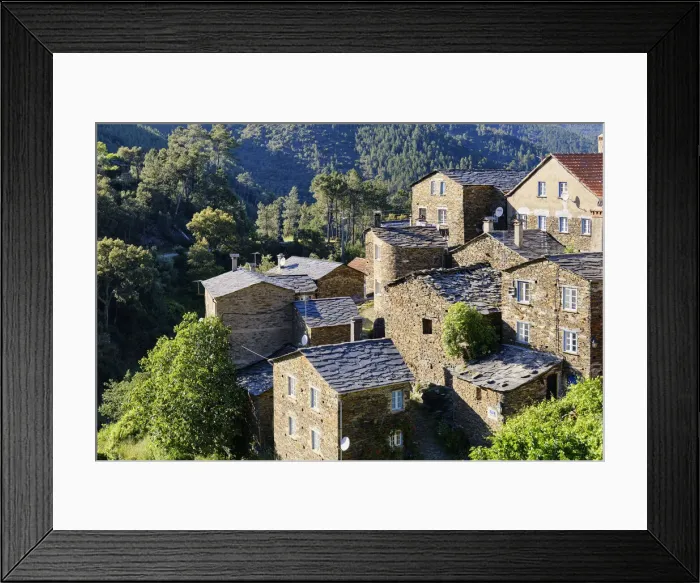 Framed Print : Piodao, a traditional village in the heart of Portugal. All the houses in the village are built with schist Framed Print : Piodao, a traditional village in the heart of Portugal. All the houses in the village are built with schist