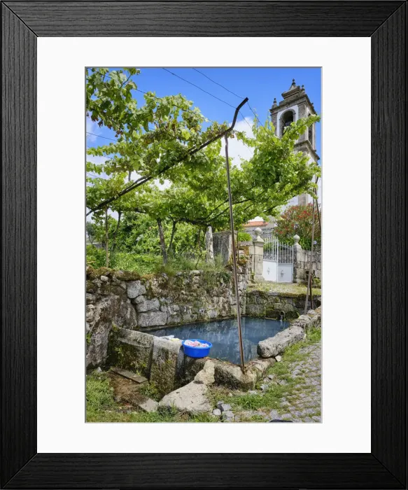 Framed Print : Traditional stone tanks for washing clothes in the village of Abadim Framed Print : Traditional stone tanks for washing clothes in the village of Abadim